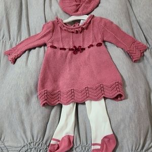 Sweater set with matching hat